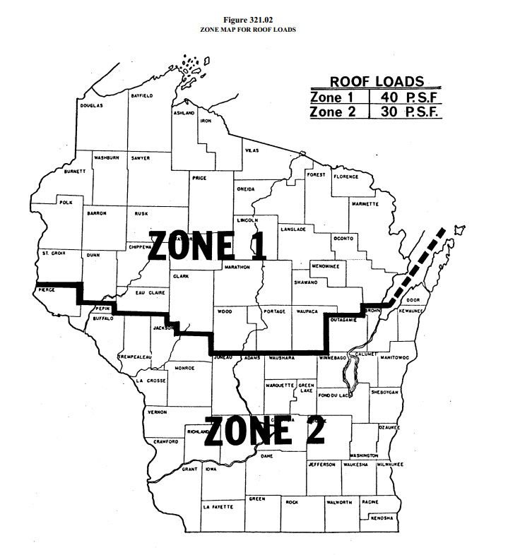 Indiana Snow Load Map Medeek Design Inc. - State Snow Loads