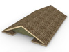 Truss roof with hip roof returns, roof cladding and wall cladding